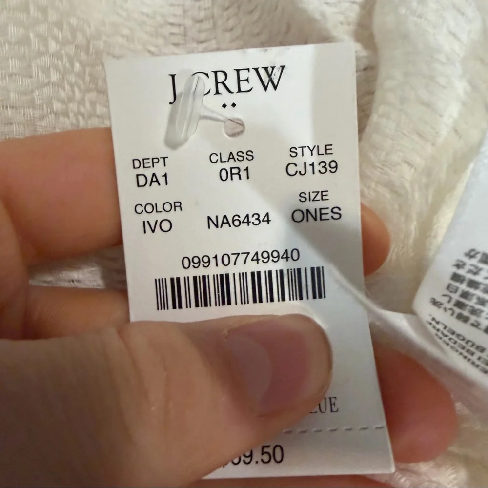 J crew ivory Travel wrap-scarf - Picture 2 of 2
